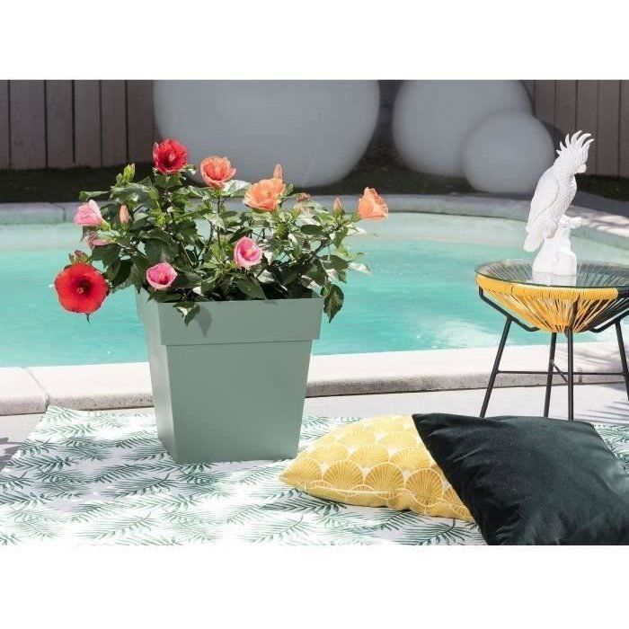 EDA Square Flower Pot - 32 cm - 22 L - Laurel Green - Tuscany H.32