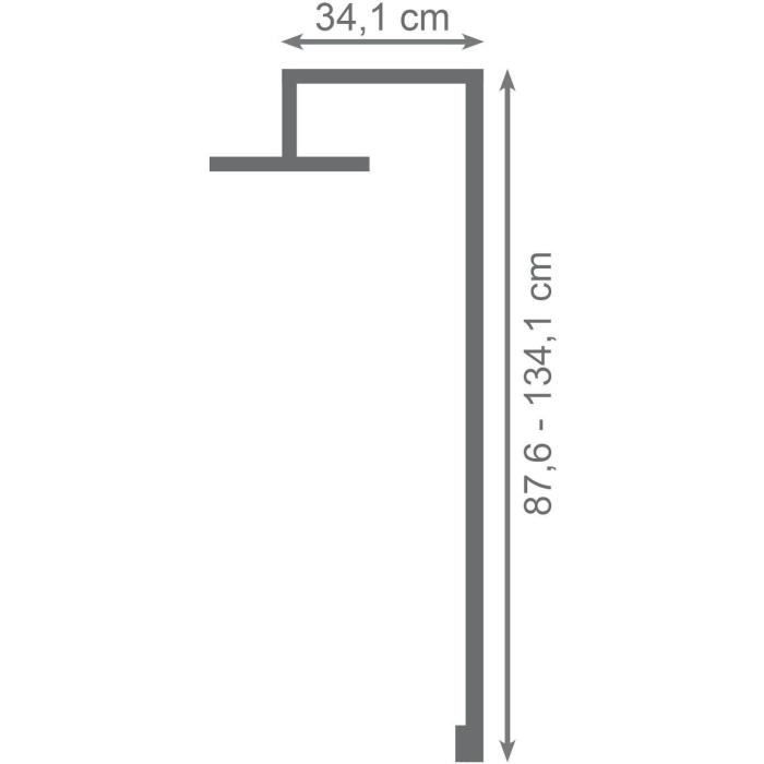 EDOUARD ROUSSEAU Shower Column with Thermostatic Mixer Tap - DODDY - Brushed Brass