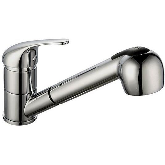 EDOUARD ROUSSEAU Low Kitchen Mixer Tap - ARES - Stainless Steel