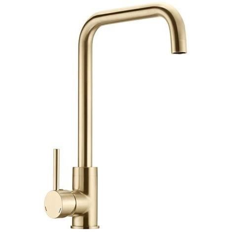 EDOUARD ROUSSEAU SOTO Kitchen Sink Mixer Tap - Brushed Brass Finish - Swivel Spout