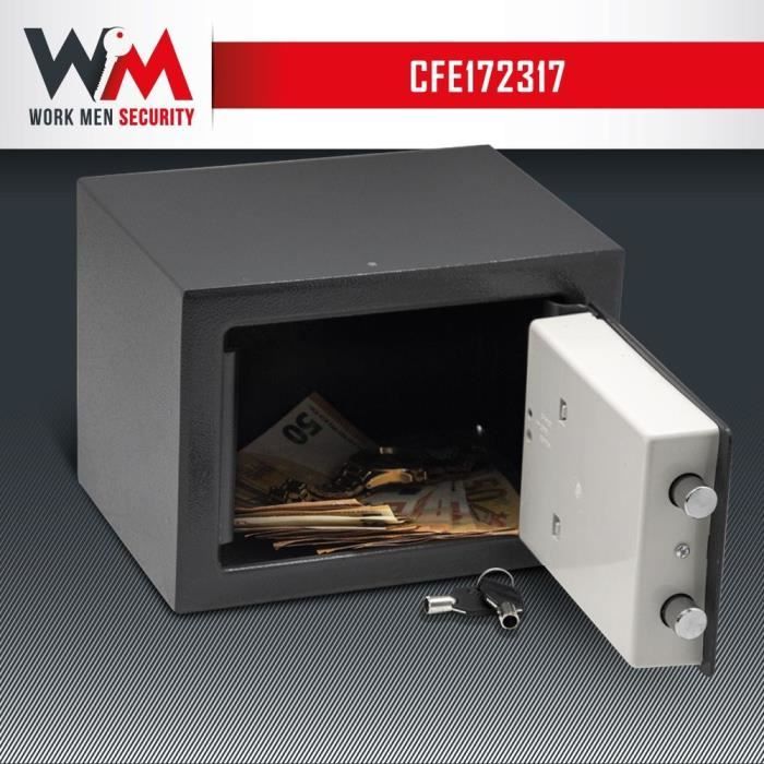 Work Men Security Electronic Safe - CFE172317 - External Dimensions 17 x 23 x 17 cm