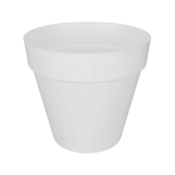 ELHO LOFT URBAN Round Flower Pot - 48 L - Ø 50 x H.44 cm - White - Plastic