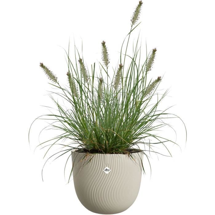 ELHO Sereh Round Flower Pot 30 - Beige - Ø 29.5 x H 25 cm - 100% Recycled