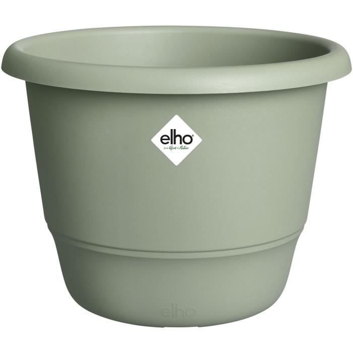 ELHO Amiga Round Flower Pot 25 - Green - Ø 24.5 x H 18 cm - Outdoor - 100% Recycled