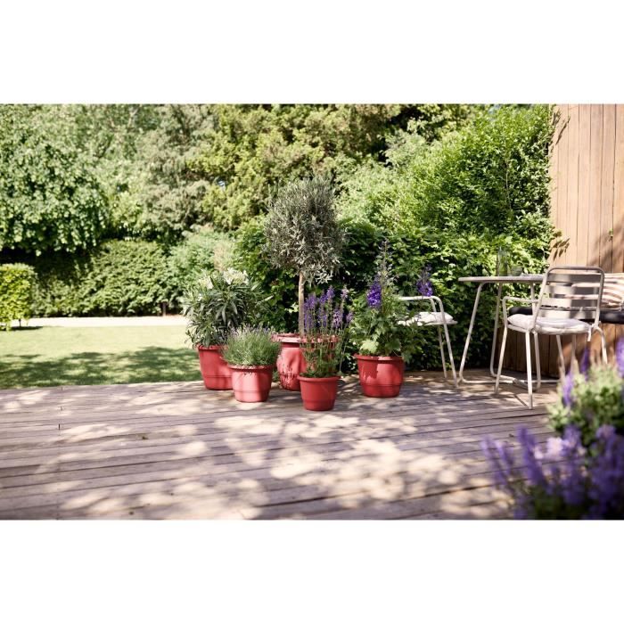ELHO Amiga Round Flower Pot 47 - Red - Ø 47 x H 35 cm - Outdoor - 100% Recycled