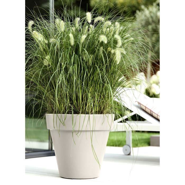 ELHO Pure Round Flower Pot 60 - White - Ø 59 x H 54 cm - 100% Recycled