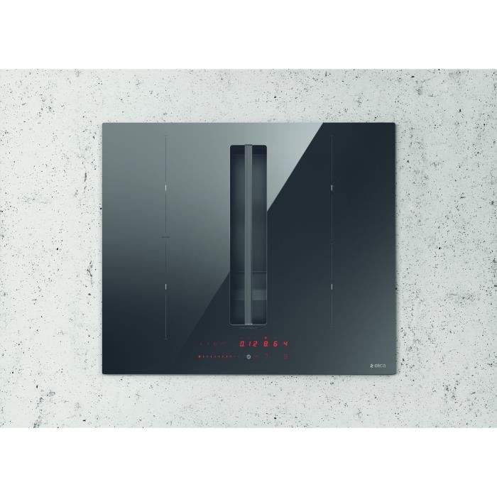 ELICA Induction Hob with Extractor Fan - NikolaTesla Fit - 4 Burners - 60 x 51.5 cm - Black BL/A/60