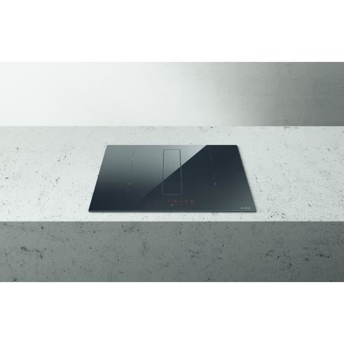 ELICA Induction Hob with Extractor Fan - NikolaTesla Fit - 4 Burners - 60 x 51.5 cm - Black BL/A/60