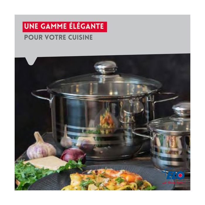 FACKELMANN Set of 2 Saucepan - Stainless Steel - PFAS-free - 12 and 14 cm