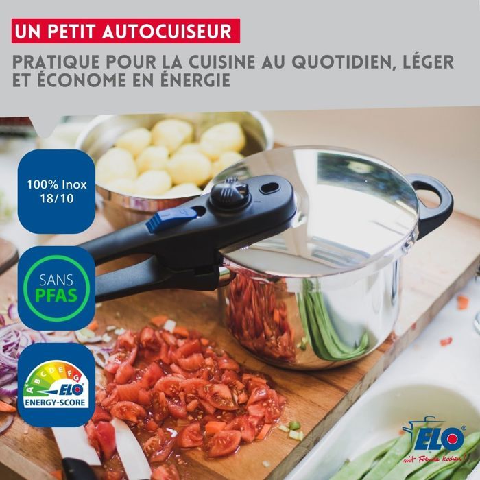 FACKELMANN Elo Praktika Pressure Cooker 18 cm 2.7 Liters Compatible with Induction