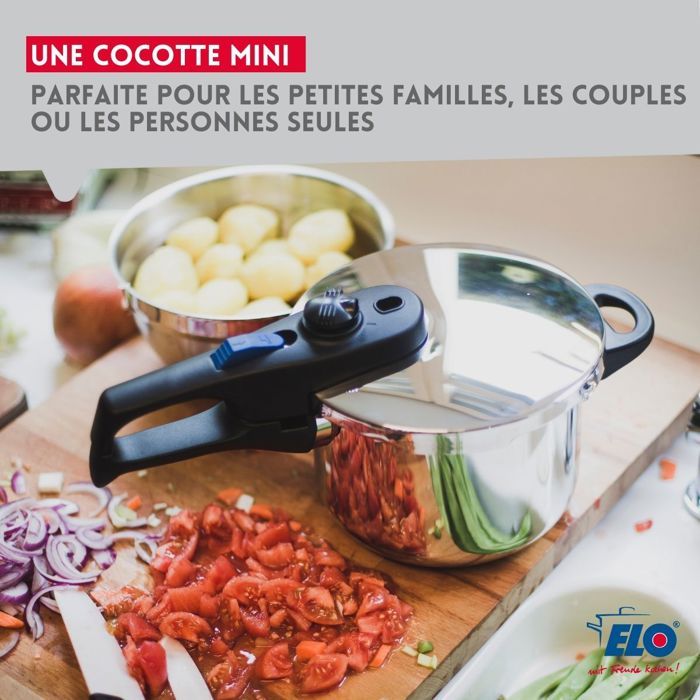 FACKELMANN Elo Praktika Pressure Cooker 18 cm 2.7 Liters Compatible with Induction