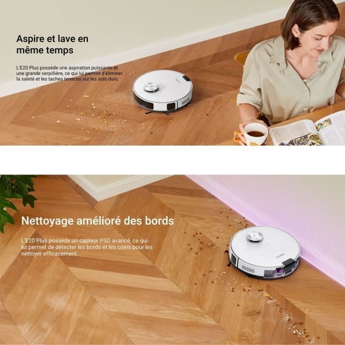 Eureka E20 Plus - Robot Vacuum Cleaner with Automatic Emptying - 8000 Pa