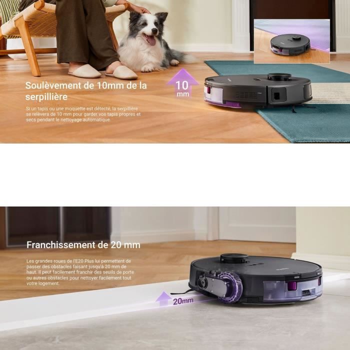 EUREKA E20 Plus - Robot Vacuum Cleaner - 8000 Pa - Automatic Emptying Station - Model E20 Plus
