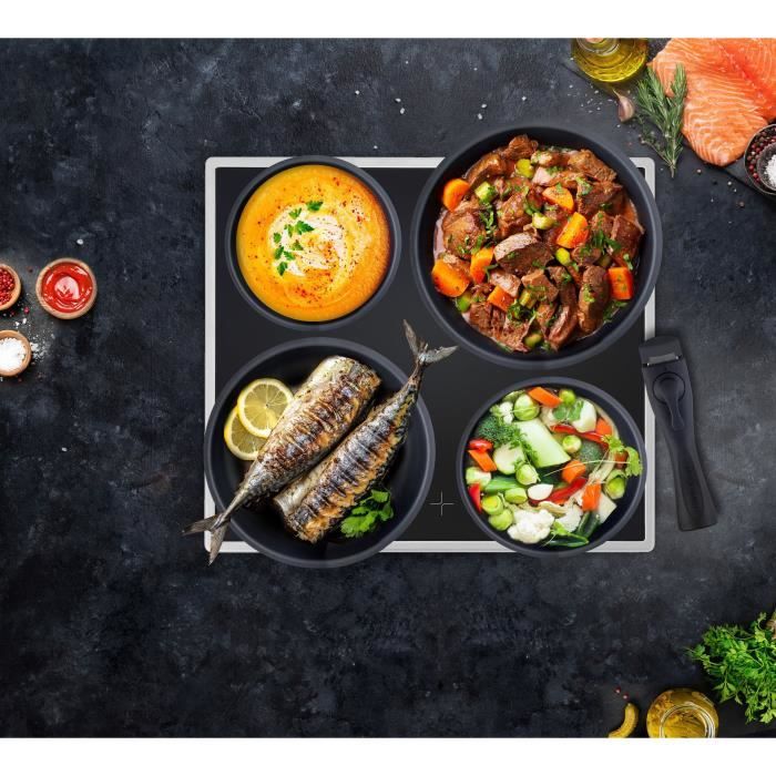 ARTHUR MARTIN 15-piece cookware set - Aluminum - Removable handle - Suitable for all hobs including induction