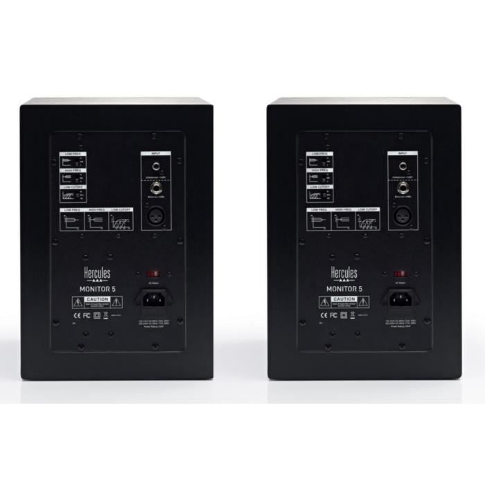 HERCULES MONITOR 5 - Pair of Bi-Amplified Active Monitors - 2x80W - 5" Drivers