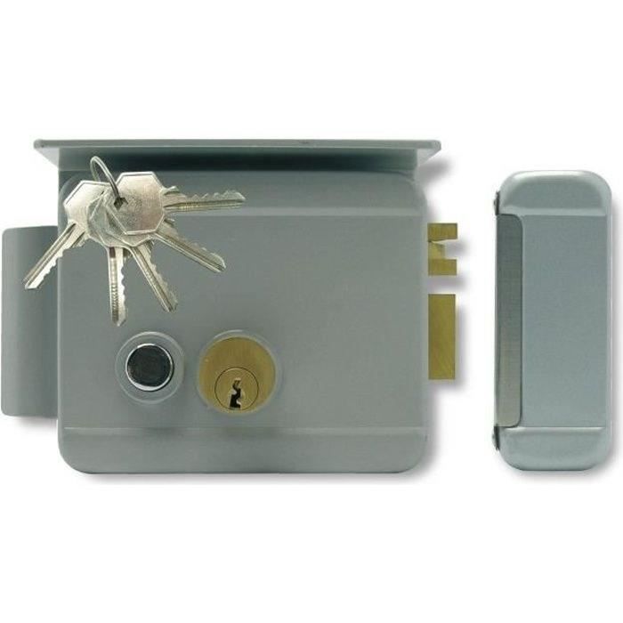Serrure électrique réversible - EXTEL WE 5001/2 BIS - 5 clés incluses - Gris