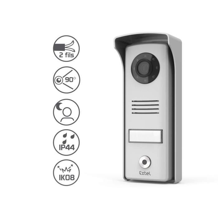 Extel Compact Video Intercom - 4-Inch Touch Buttons - Night Vision