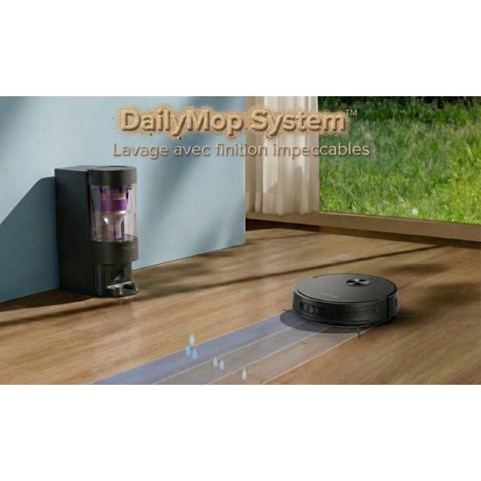 EZICLEAN CyberFlow MAX - Robot Vacuum Cleaner and Mop - 10,000 Pa - Emptying Base - Model CyberFlow MAX
