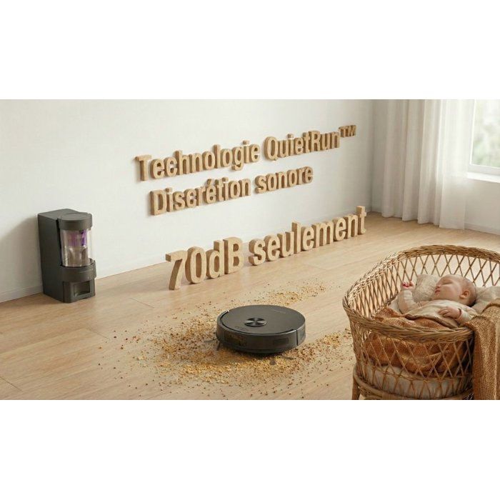 EZICLEAN CyberFlow MAX - Robot Vacuum Cleaner and Mop - 10,000 Pa - Emptying Base - Model CyberFlow MAX