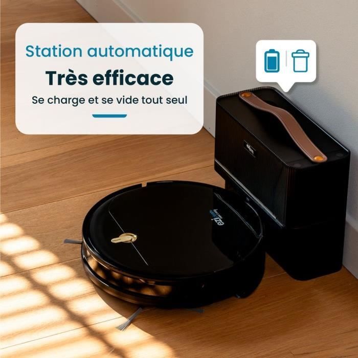 EZICLEAN I-Bot Z5 - Connected Robot Vacuum Cleaner and Mop - 75 min Runtime - 0.25 L Dustbin 2.6Speed 60-90m2