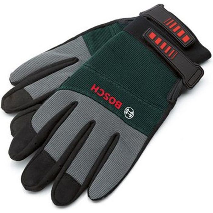 Bosch Garden Gloves - Size XL - Green and Gray - Fabric and Canvas