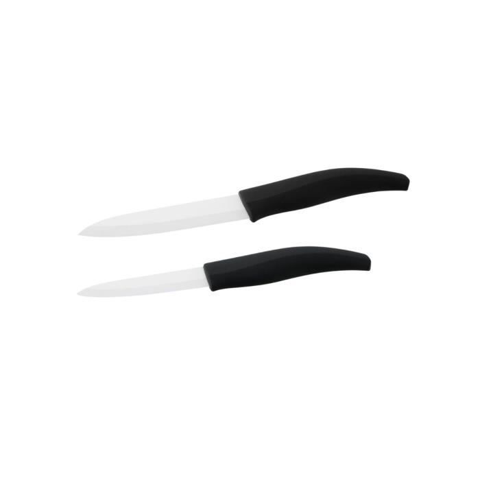 NIROSTA Set of 2 Knives - Ceramic Blades - 12.5 cm and 18 cm - Ergonomic Handles