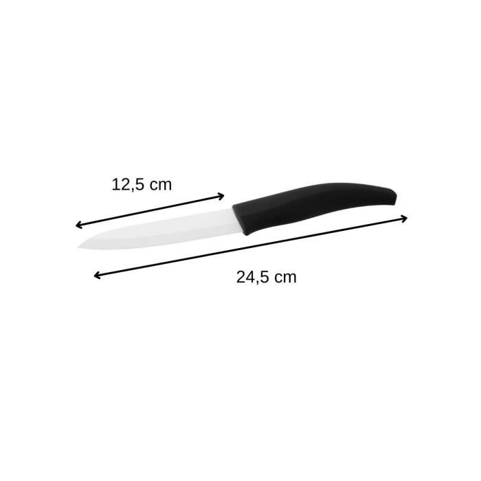 NIROSTA Set of 2 Knives - Ceramic Blades - 12.5 cm and 18 cm - Ergonomic Handles