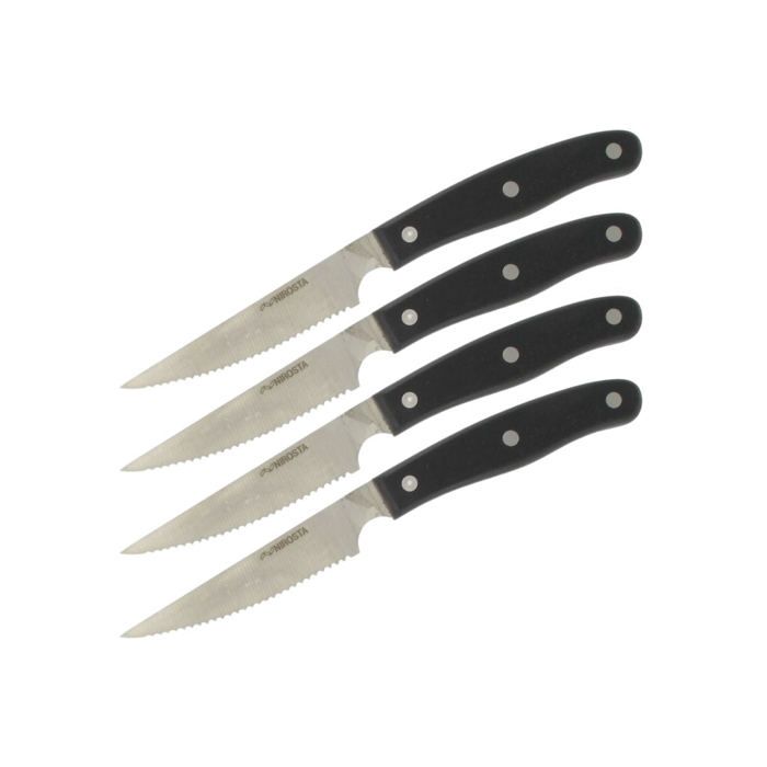 NIROSTA Set of 4 Steak Knives - 22 cm - Serrated Blade - Comfortable Handle
