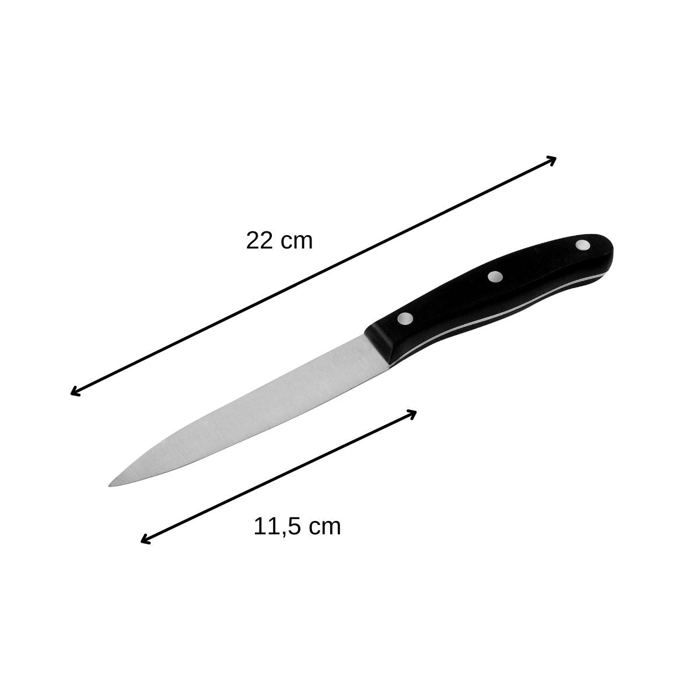 NIROSTA Set of 4 Kitchen Knives - 20,22, 26,31 cm - Ergonomic Handles