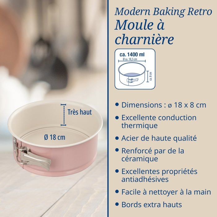 DR OETKER Set of 2 Springform Cake Tins - 18 and 20 cm - Retro