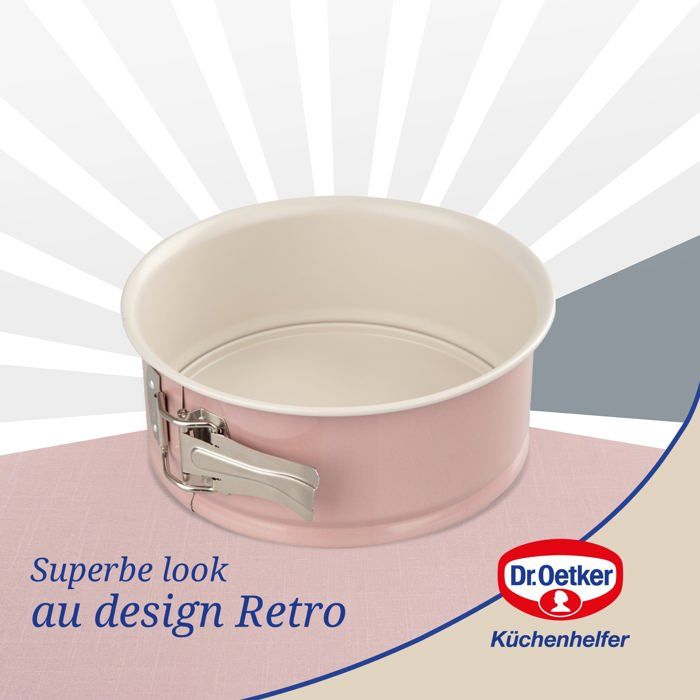DR OETKER Set of 2 Springform Cake Tins - 18 and 20 cm - Retro