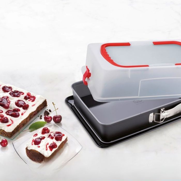 DR OETKER Set of 2 Springform Pans with Lids - Back-Idee Kreativ - 42 x 29 cm