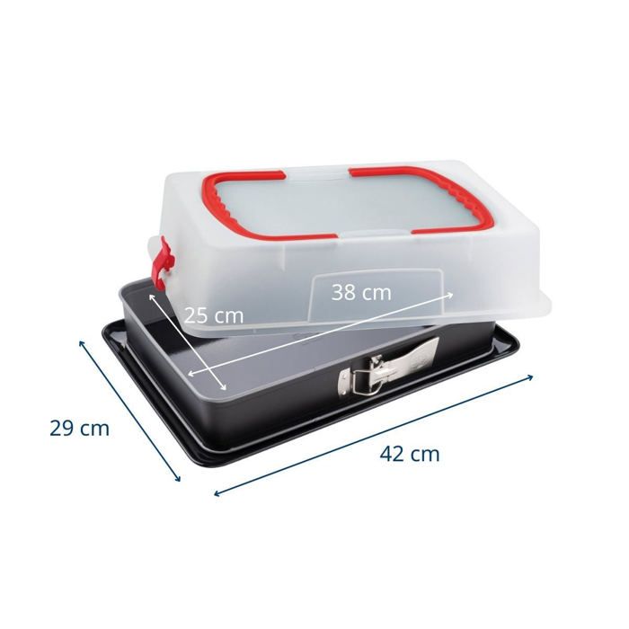 DR OETKER Set of 2 Springform Pans with Lids - Back-Idee Kreativ - 42 x 29 cm