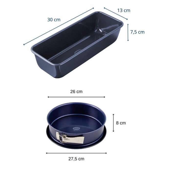 DR OETKER Cake Tin and Round Cake Tin - Enamel - 30 and 26 cm - Back Liebe
