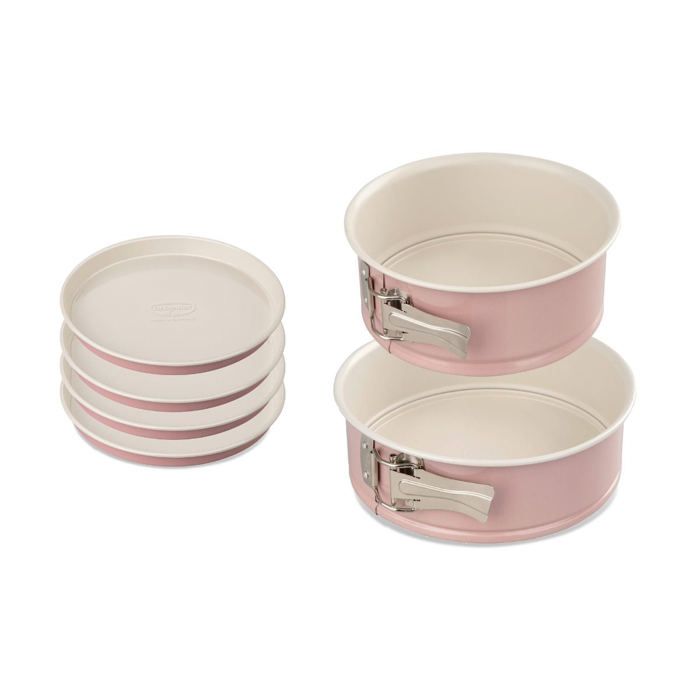 Dr. Oetker Set of 2 Round Cake Tins and Layer Cake Tins - Retro - 18 and 20 cm