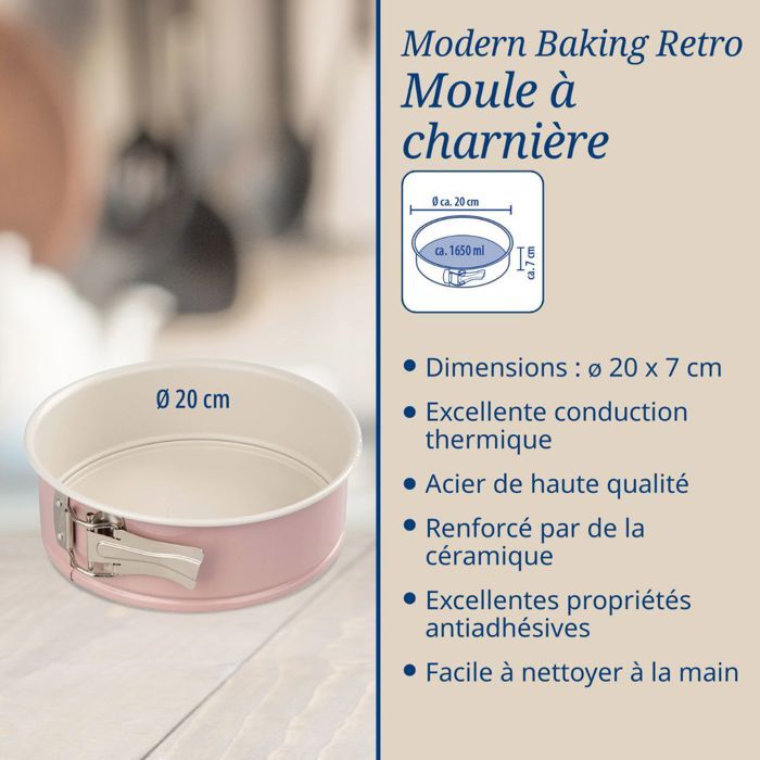 Dr. Oetker Set of 2 Round Cake Tins and Layer Cake Tins - Retro - 18 and 20 cm