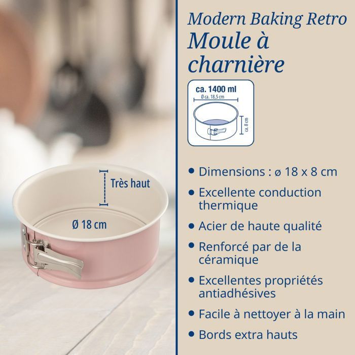 Dr. Oetker Set of 2 Round Cake Tins and Layer Cake Tins - Retro - 18 and 20 cm