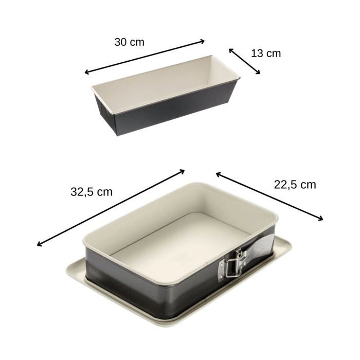 Dr. Oetker Cake Tin and Rectangular Cake Tin - Back Trend - 30 cm and 28 x 18 cm