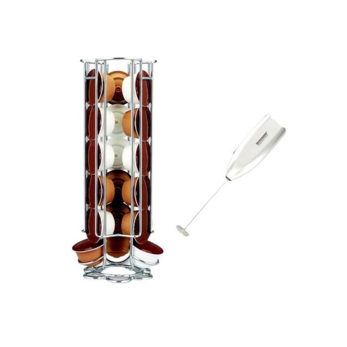 FACKELMANN Coffee Set with Dolce Gusto Capsule Holder and Milk Frother