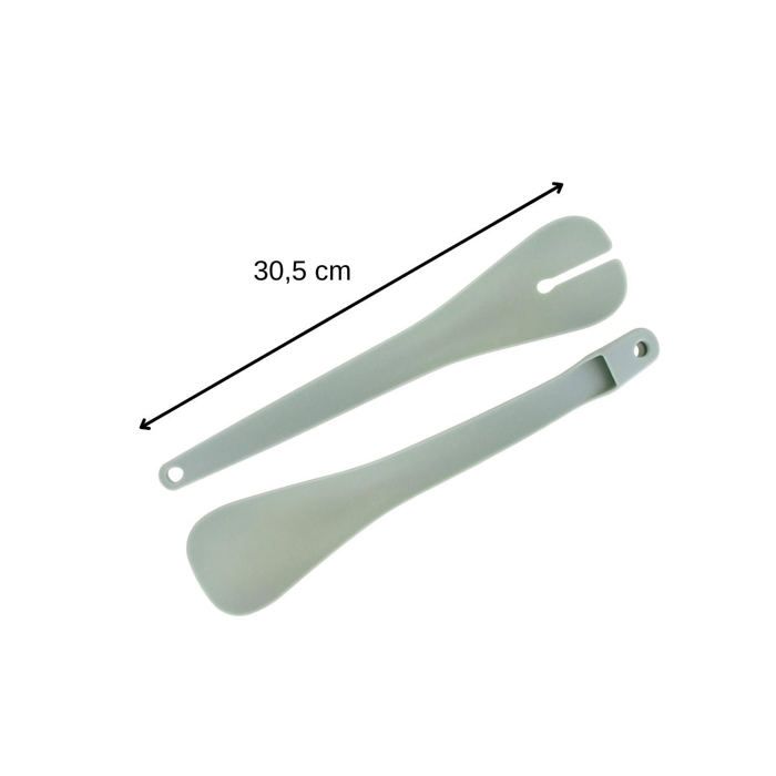 FACKELMANN Set of 2 Salad Bowls and Salad Servers - 20.5 and 25 cm