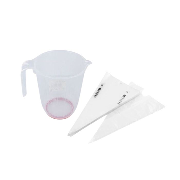 Set of 100 Professional Piping Bags - FACKELMANN PROFESIONAL - 1 L Measuring Cup - 50 cm