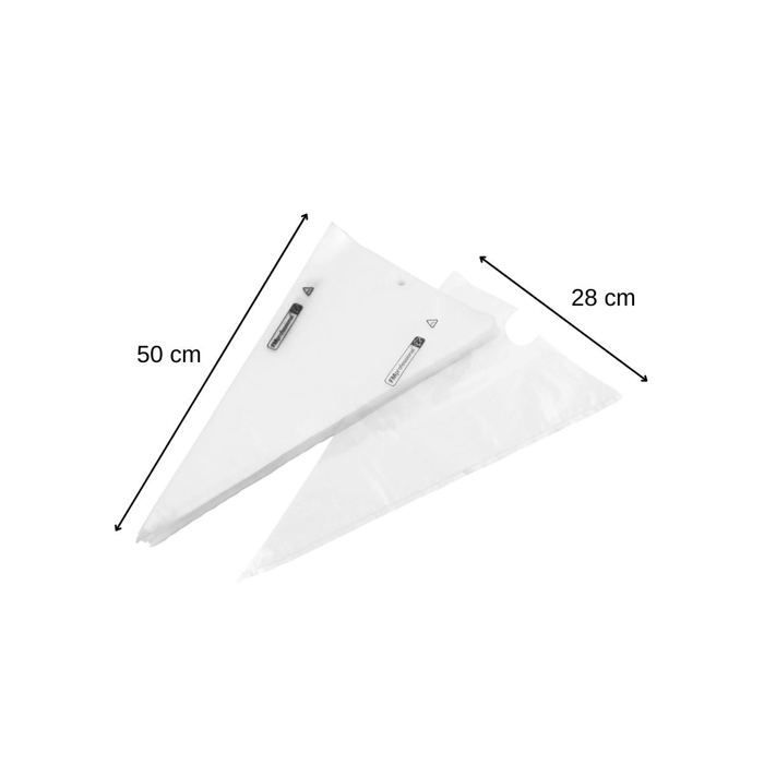Set of 100 Professional Piping Bags - FACKELMANN PROFESIONAL - 1 L Measuring Cup - 50 cm