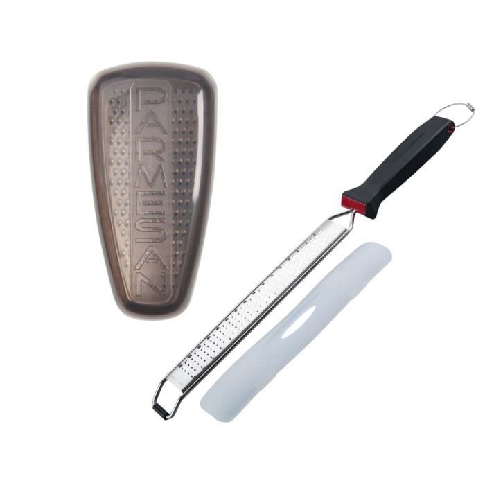 Duo Zester and Parmesan Grater - FACKELMANN - Stainless Steel - 42 and 19 cm