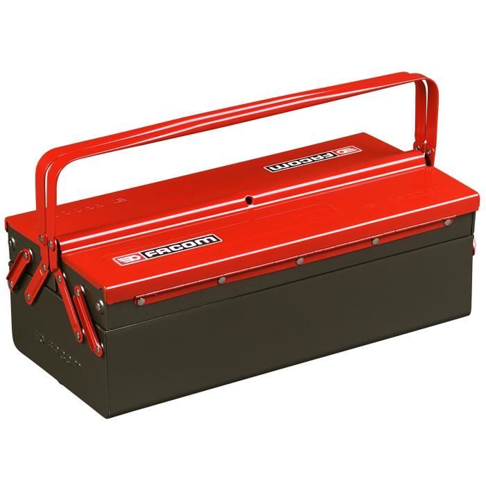 Boite a outils métallique - FACOM - BT.9 - 3 Cases - Noir - Rouge - 20 kg