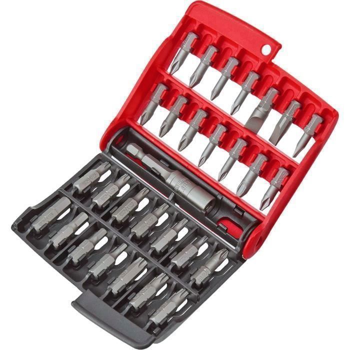 FACOM 28-Piece High Performance Bit Set E.120PB for Slotted, PH, PZ, Hex, Torx - 2607017654