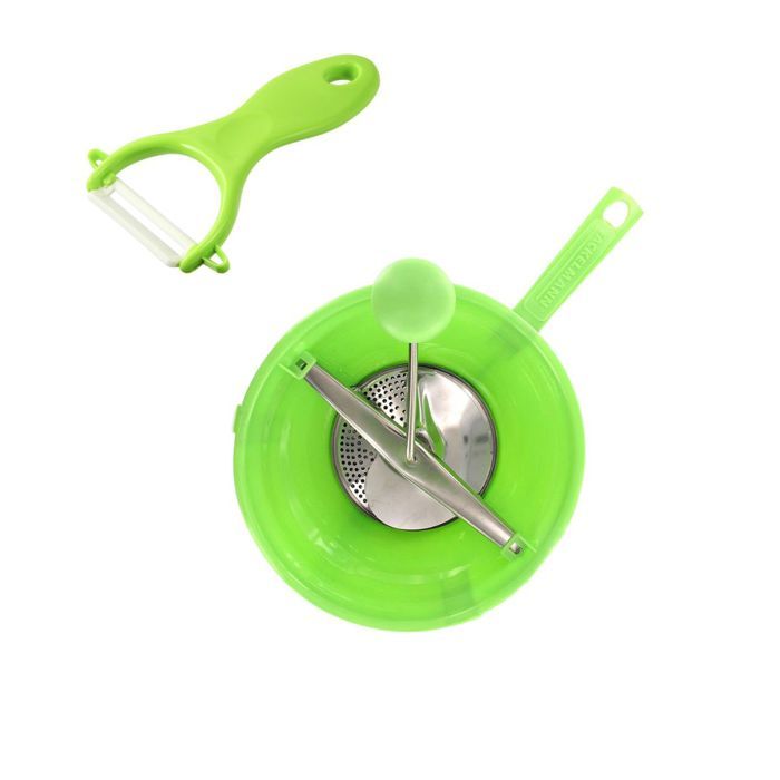 FACKELMANN Set of 2 Mashing Utensils with Peeler and Vegetable Mill - Random Colors