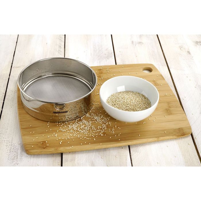 FACKELMANN Set of 3 Bread Baking Utensils - Mixing Bowl, Sieve, Loaf Pan