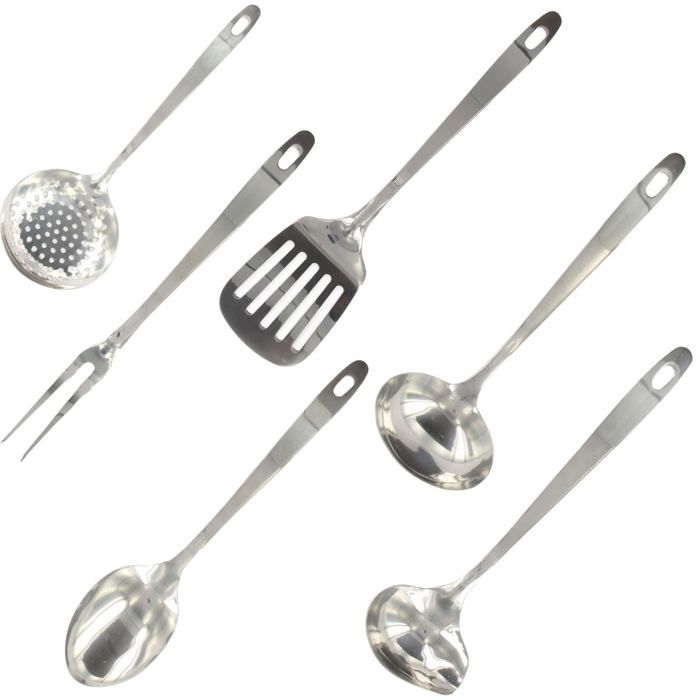 FACKELMANN 6-Piece Kitchen Utensil Set - Oxford - Stainless Steel