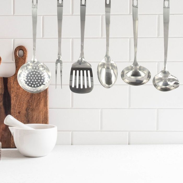 FACKELMANN 6-Piece Kitchen Utensil Set - Oxford - Stainless Steel