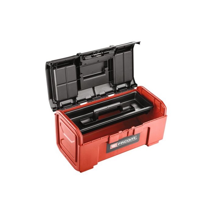 FACOM 19 '' PLASTIC TOOLBOX 2 storage compartments. Locking by padlock Dimensions 486 x 266 x 236 m
